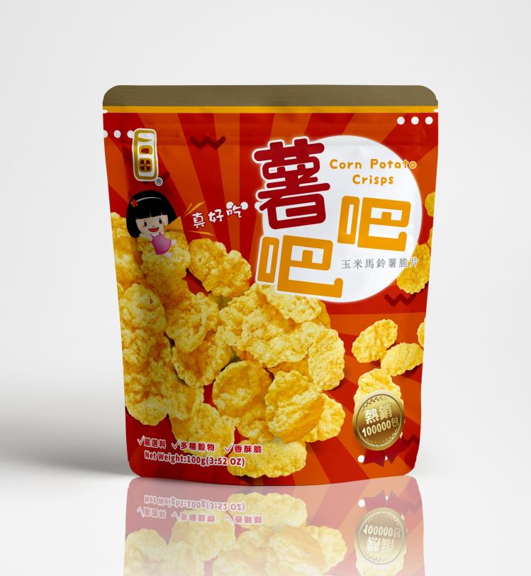 薯吧吧(玉米馬鈴薯脆片) 100g,永力食品有限公司