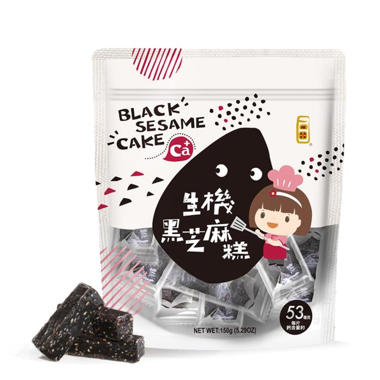 一口田生機黑芝麻糕150g,永力食品有限公司