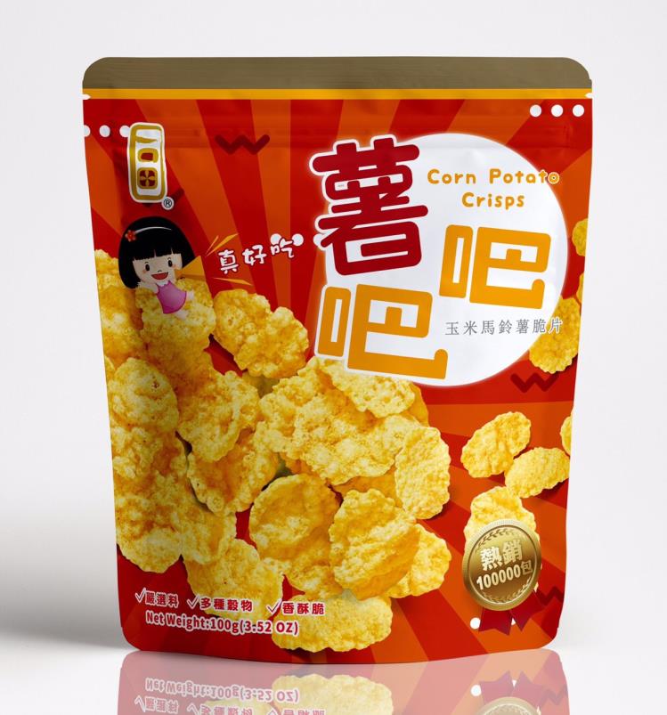 薯吧吧(玉米馬鈴薯脆片) 100g*6包,永力食品有限公司